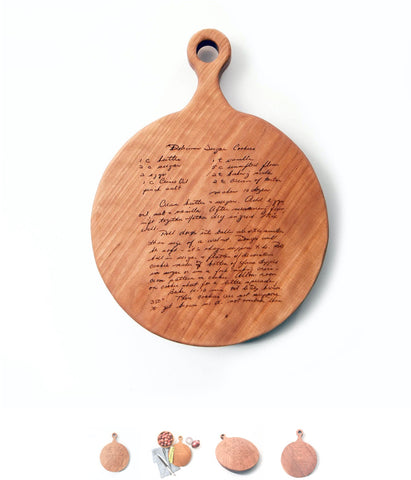 engraved recipe cutting board
