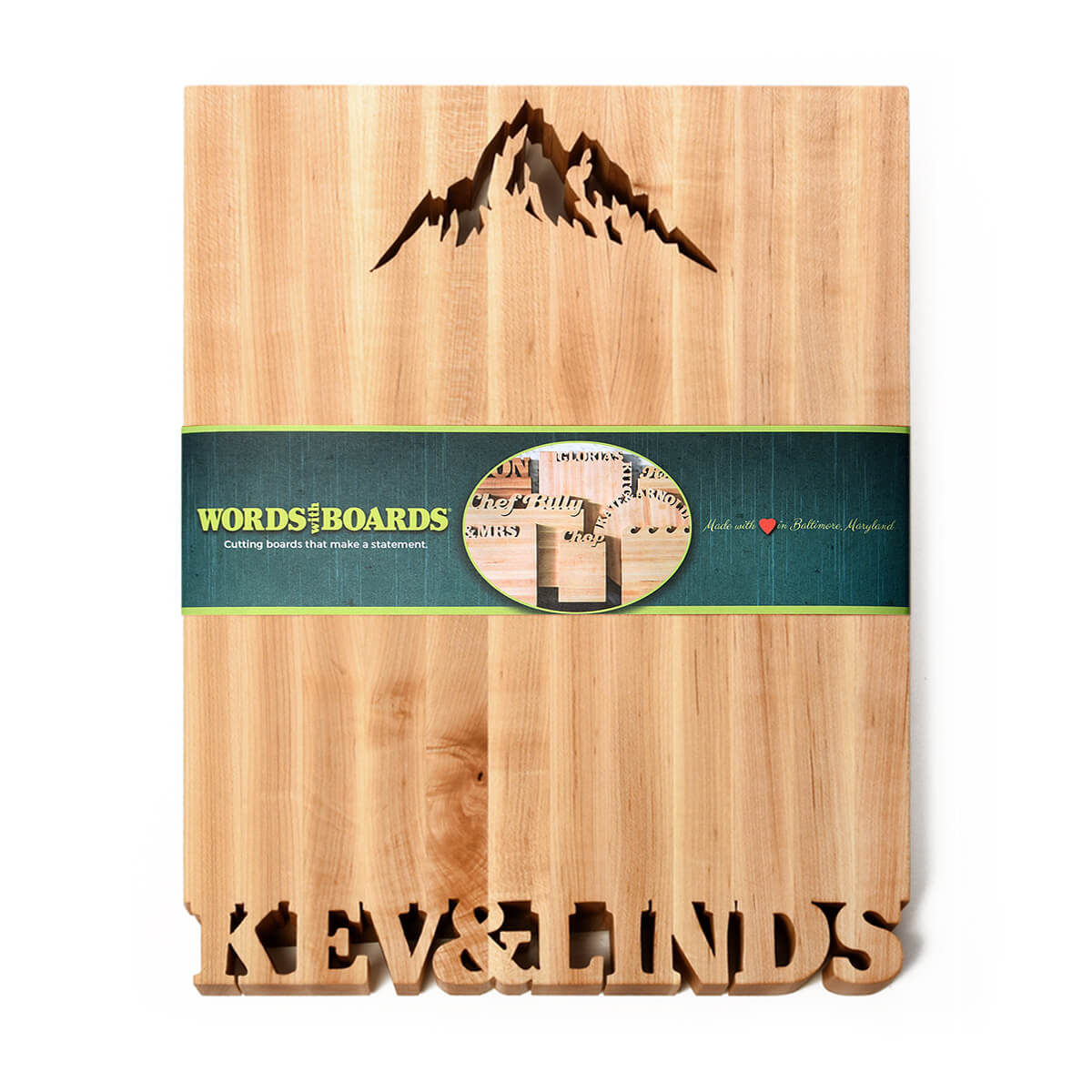 Personalized Cutting Board ~ Mountain View