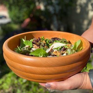 wooden bowl, large salad bowl